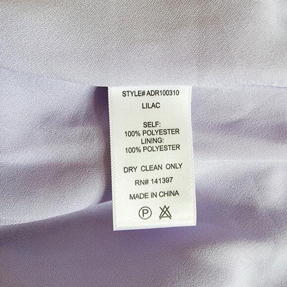 Floret Flutter Sleeve Satin Midi Dress Lavender Purple Size S - Picture 6 of 6